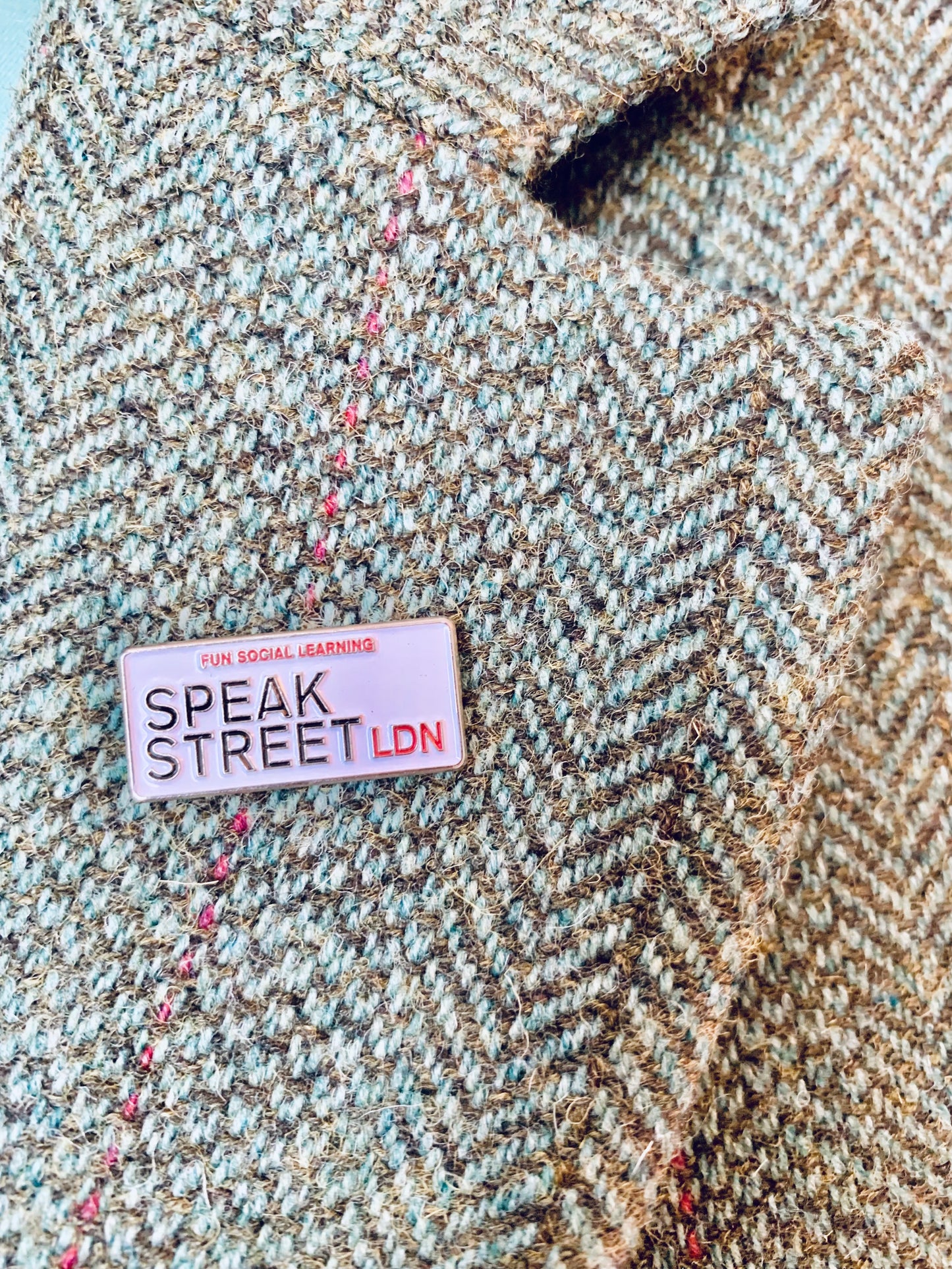 Speak Street pin badge
